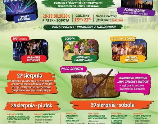 Ekologiczny piknik rodzinny w Rakszawie: dwa dni darmowych atrakcji