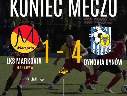 LKS Markovia Markowa przegrywa z Dynovią Dynów 1:4 w 3. kolejce A Klasy