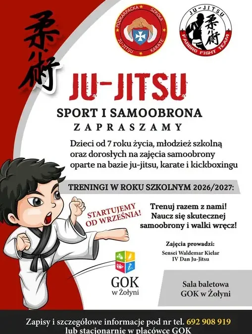 Zapisy do sekcji Ju-Jitsu Karate w Żołyni na sezon 2026/2027