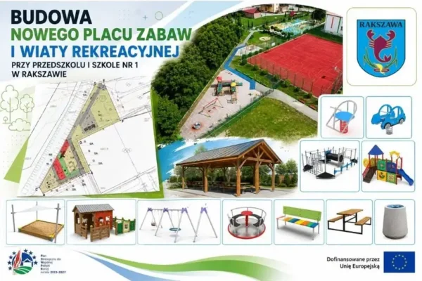 Nowy plac zabaw i wiata rekreacyjna w Rakszawie – podpisano umowę na dofinansowanie