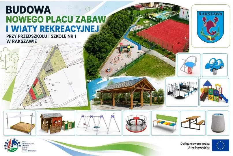 Nowy plac zabaw i wiata rekreacyjna w Rakszawie – podpisano umowę na dofinansowanie