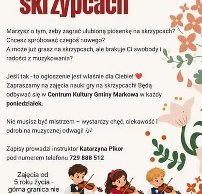 CKGM Markowa: zapisy na zajęcia 2026/2027 tylko do 25 września