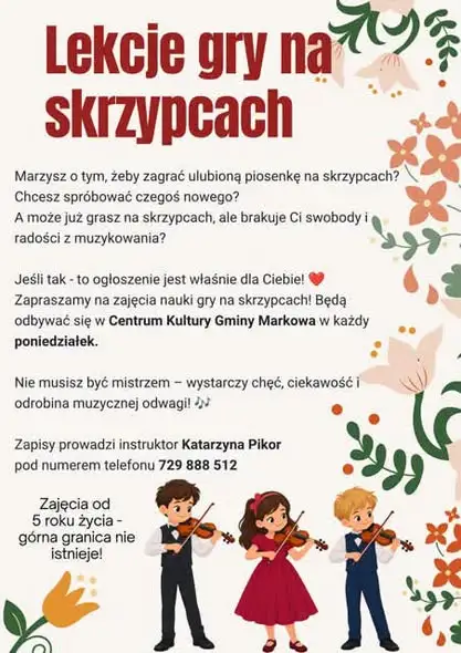 CKGM Markowa: zapisy na zajęcia 2026/2027 tylko do 25 września