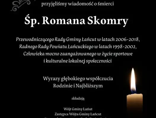 Zmarł Roman Skomra – były przewodniczący Rady Gminy Łańcut