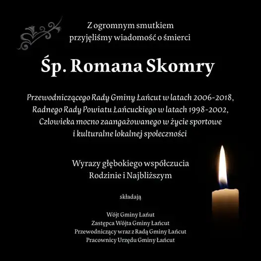 Zmarł Roman Skomra – były przewodniczący Rady Gminy Łańcut