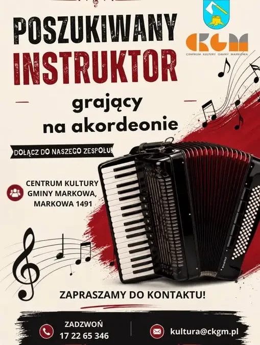 Centrum Kultury Gminy Markowa szuka instruktora zespołu śpiewaczego