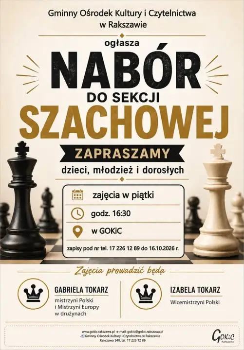 Szachowa przygoda w Rakszawie – zapisy do 16 października
