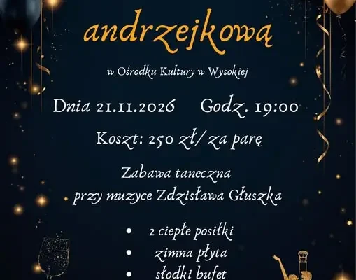 Zabawa andrzejkowa w Wysokiej – zapisy już trwają