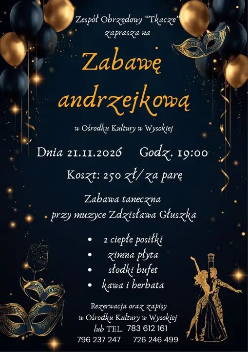 Zabawa andrzejkowa w Wysokiej – zapisy już trwają