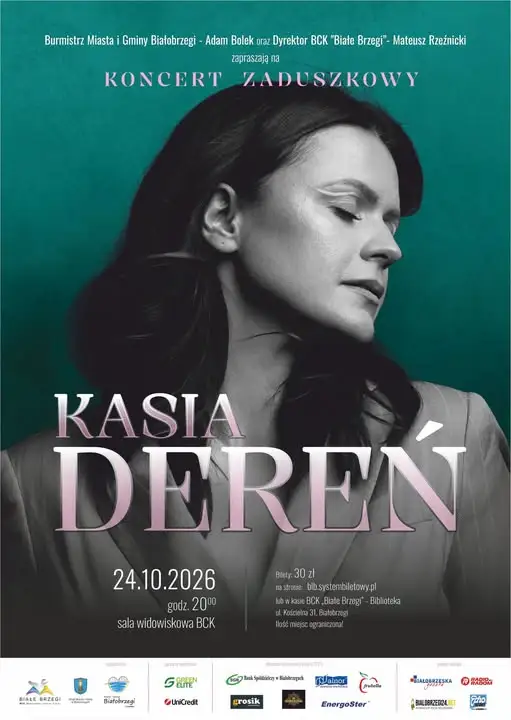 Koncert zaduszkowy z Kasią Dereń w Białobrzegach – 24 października