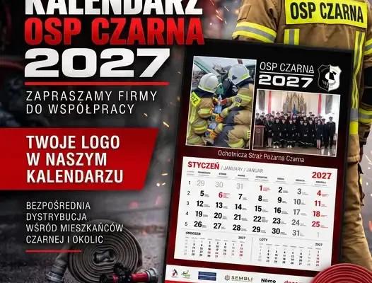 OSP Czarna szuka sponsorów kalendarza na 2027 rok – jubileusz 100-lecia