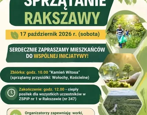 Wspólne sprzątanie Rakszawy – 17 października 2026