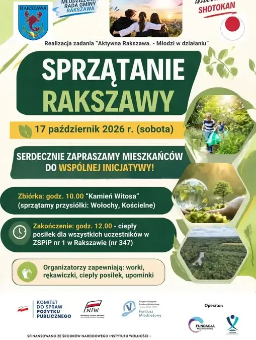 Wspólne sprzątanie Rakszawy – 17 października 2026