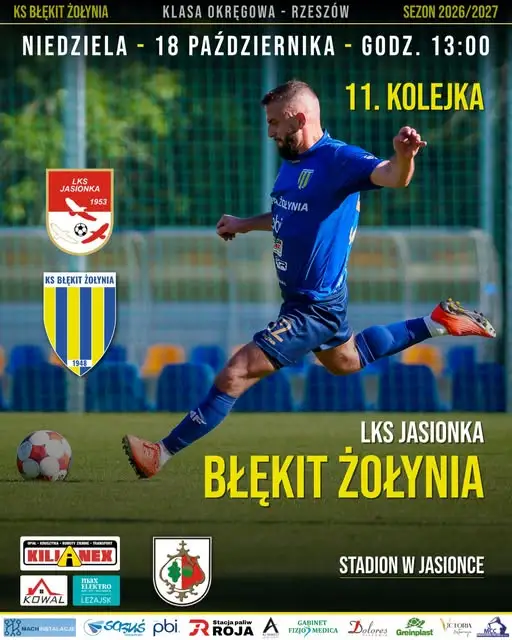 Błękit Żołynia jedzie do Jasionki po ligowe punkty