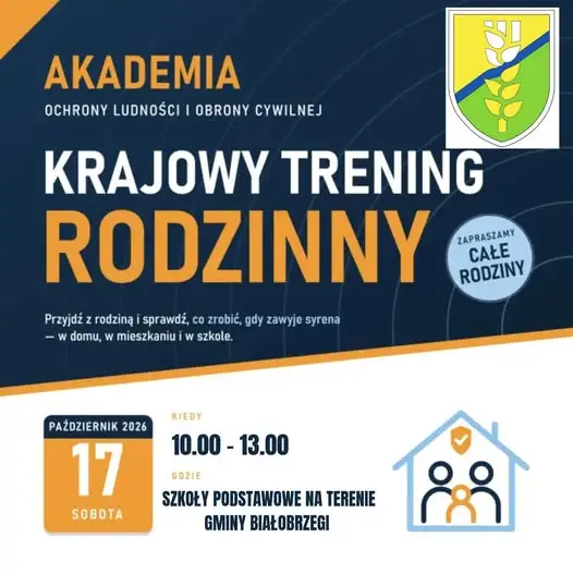 Krajowy Trening Rodzinny w Gminie Białobrzegi – jak reagować na alarm?