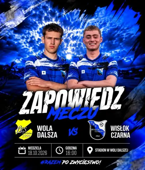 Wisłok Czarna walczy o czwarte zwycięstwo z rzędu. W niedzielę zmierzy się z LKS Wola Dalsza