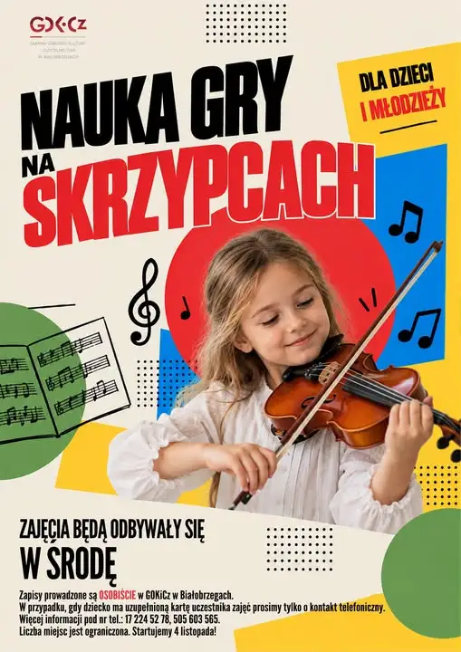 GOKiCz w Białobrzegach zaprasza na lekcje skrzypiec – zapisy już trwają