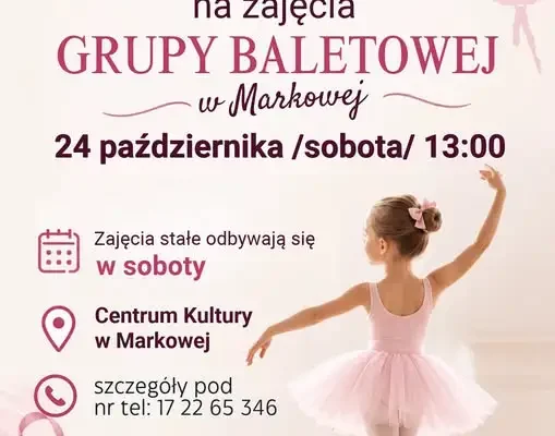 Balet dla najmłodszych w Markowej – zajęcia startują w sobotę