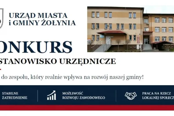 Gmina Żołynia szuka nowego specjalisty ds. budowy i remontów dróg