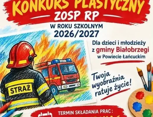 Strażacki konkurs plastyczny 2026/2027 – gmina Białobrzegi zaprasza do udziału