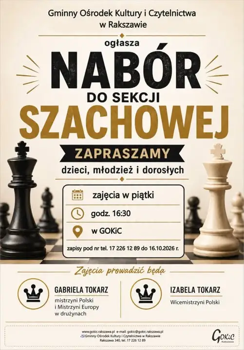 Szachy wracają do Rakszawy – pierwsze powakacyjne zajęcia już dziś