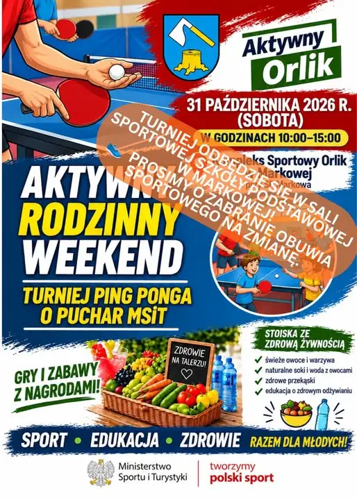 Markowa: rodzinny turniej ping-ponga o Puchar MSiT już w sobotę