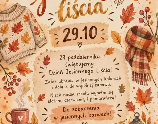 Dzień Jesiennego Liścia w szkole w Żołyni – uczniowie założą jesienne barwy