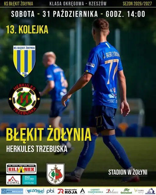 Błękit Żołynia podejmie Herkules Trzebuska. Kibice liczą na przedłużenie passy