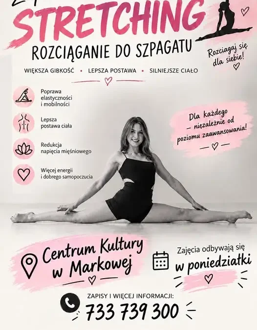 Stretching w Centrum Kultury w Markowej – ruszają zapisy na nowe zajęcia