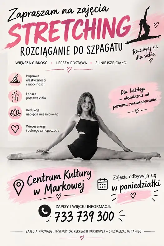 Stretching w Centrum Kultury w Markowej – ruszają zapisy na nowe zajęcia